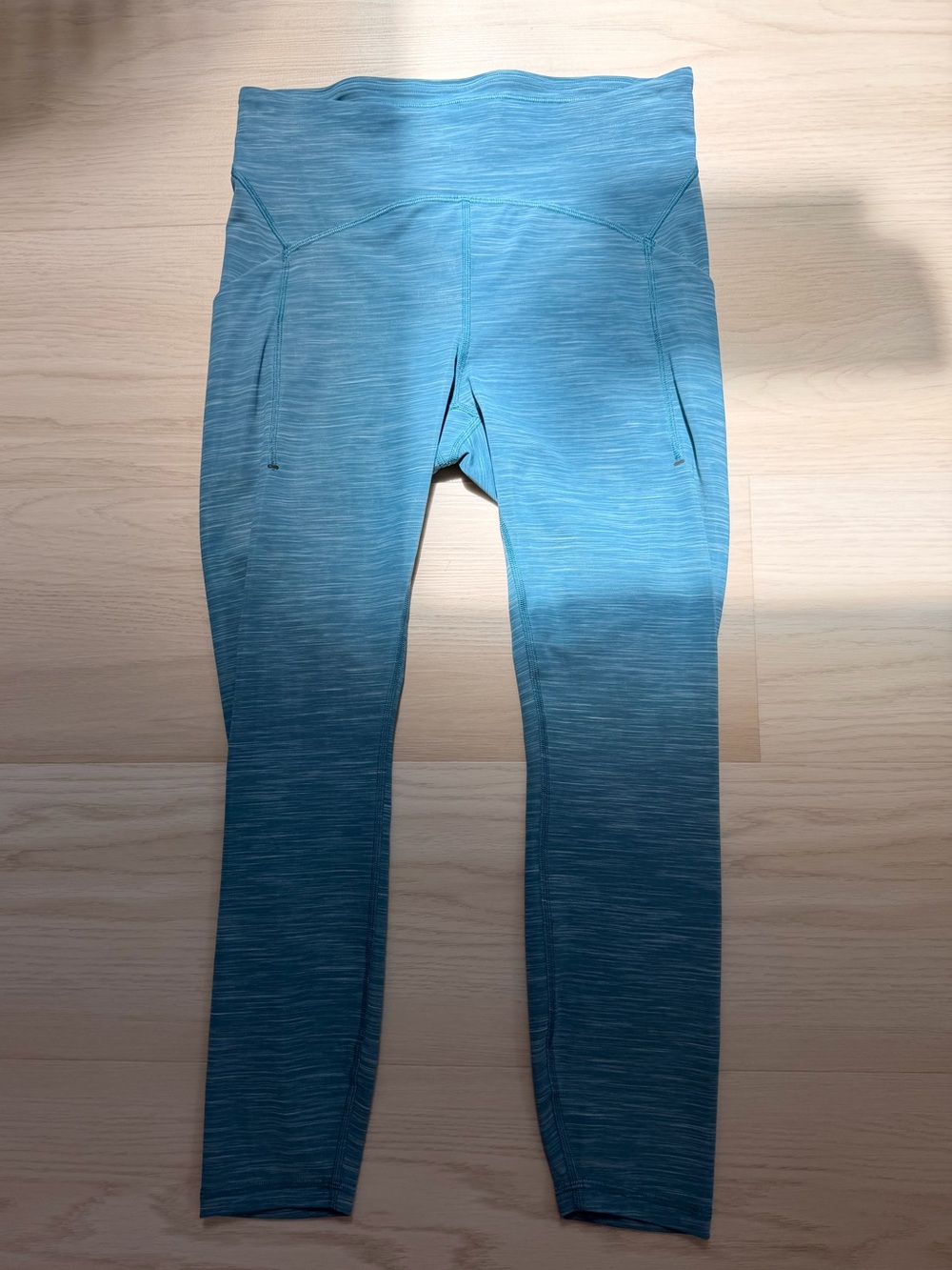 Lululemon Women’s Teal Active Leggings with High Waist Size 10